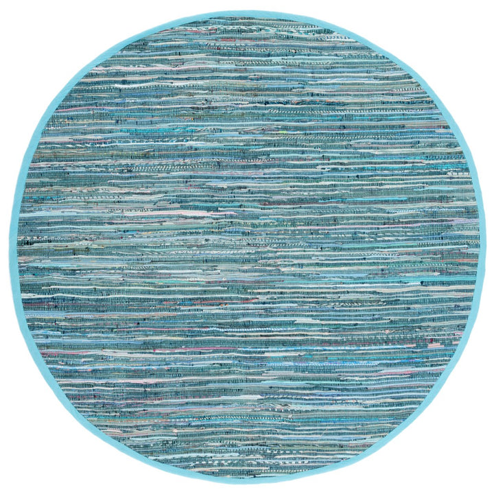 SAFAVIEH Rag Rug RAR127C Handwoven Turquoise / Multi Rug Image 1