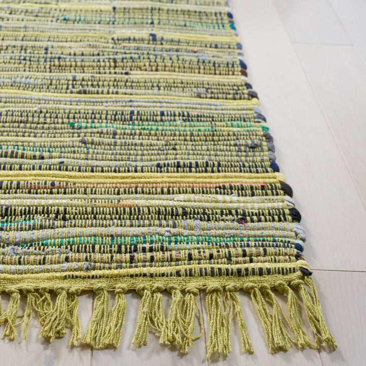 SAFAVIEH Rag Rug RAR127D Light Green / Multi Rug Image 11