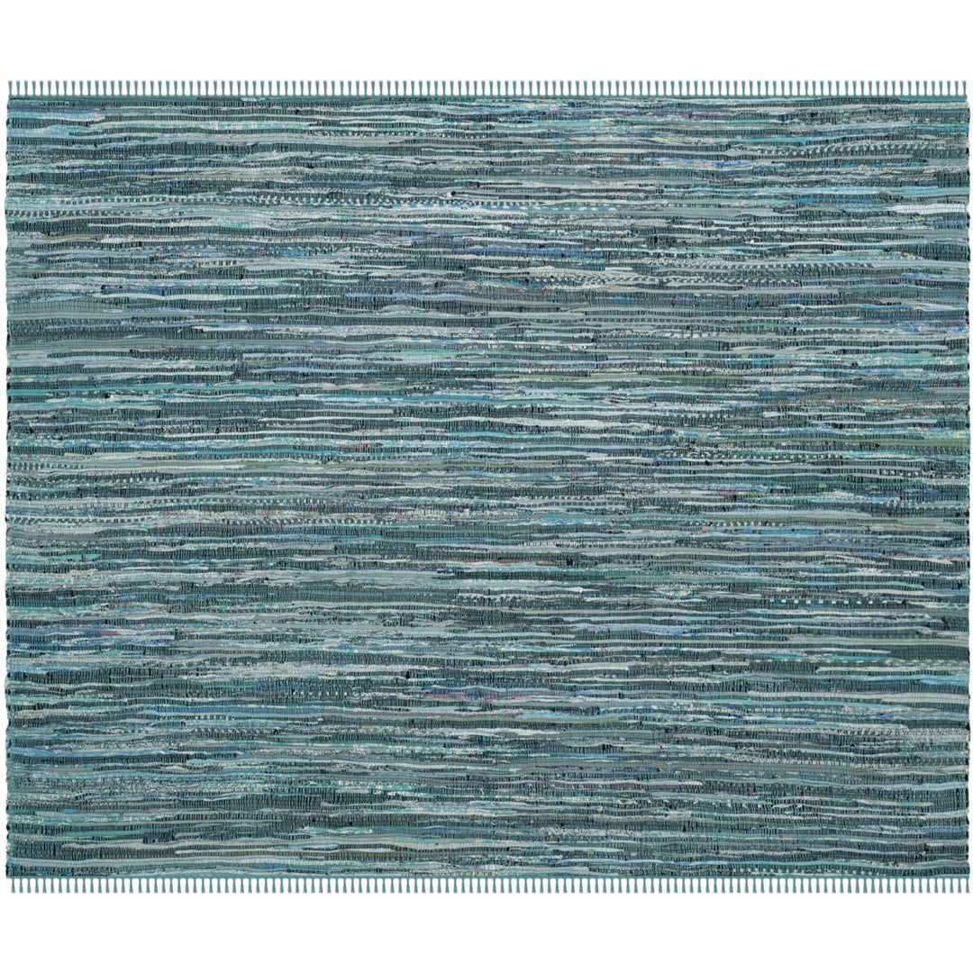 SAFAVIEH Rag Rug RAR127C Handwoven Turquoise / Multi Rug Image 7