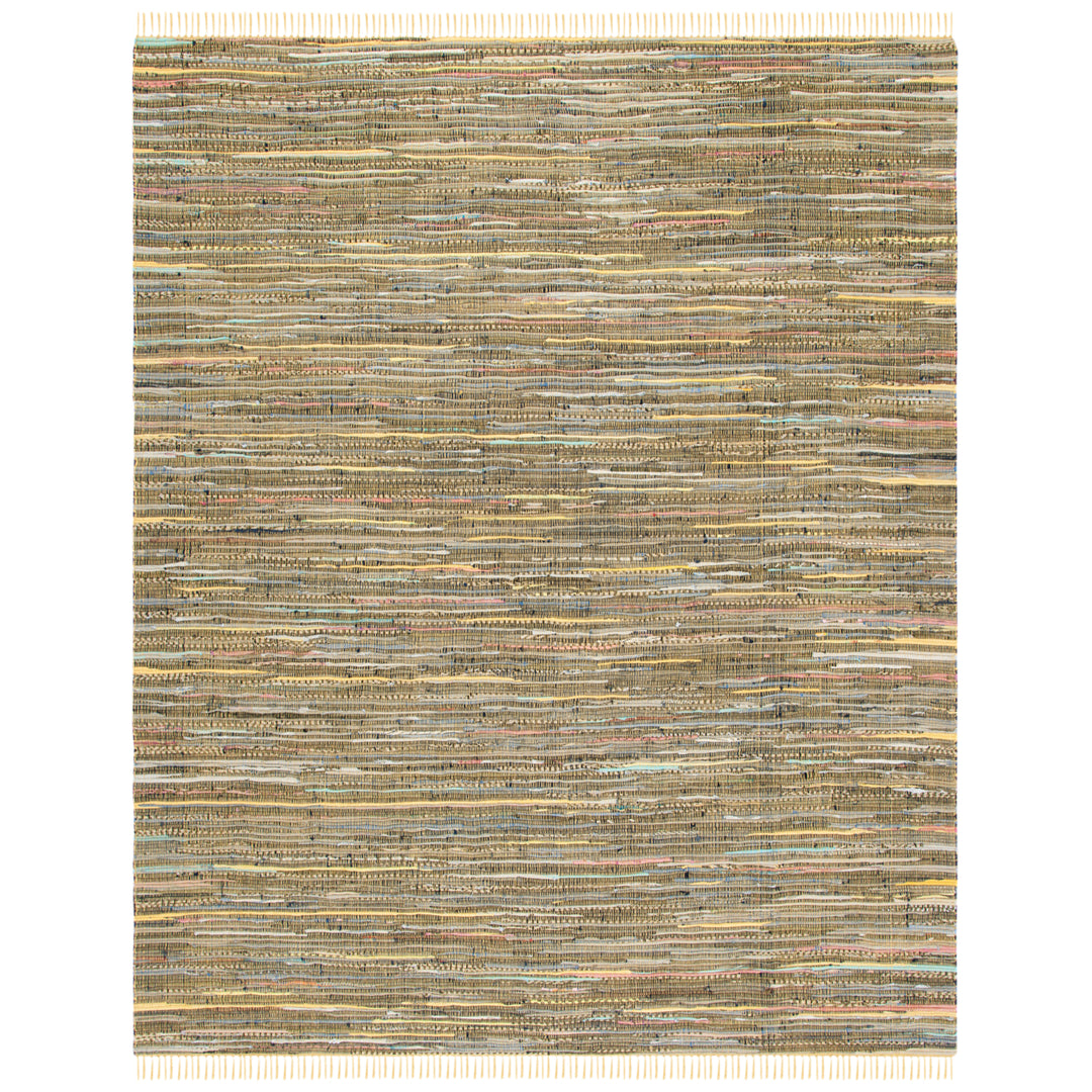 SAFAVIEH Rag Rug RAR127H Handwoven Yellow / Multi Rug Image 1