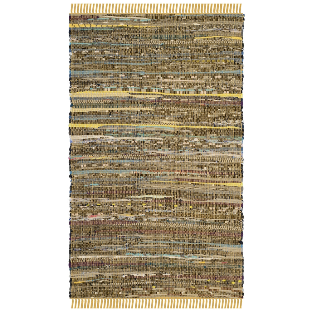 SAFAVIEH Rag Rug RAR127H Handwoven Yellow / Multi Rug Image 2