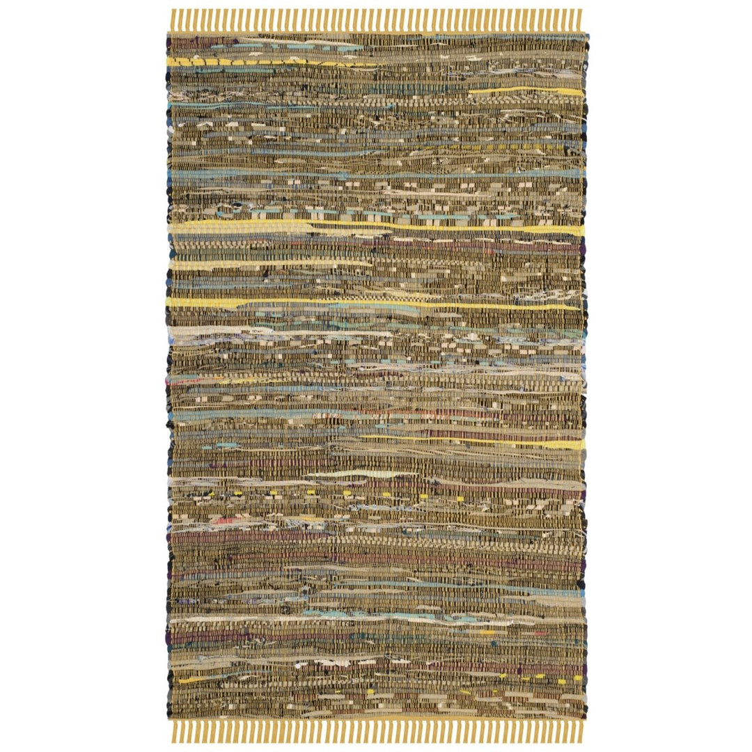 SAFAVIEH Rag Rug RAR127H Handwoven Yellow / Multi Rug Image 1