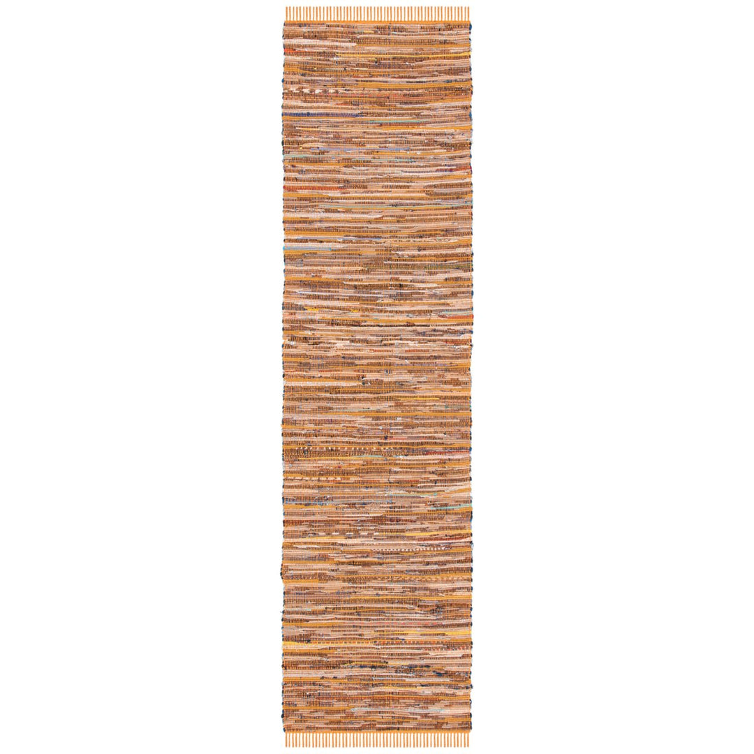 SAFAVIEH Rag Rug RAR127N Handwoven Gold / Multi Rug Image 1