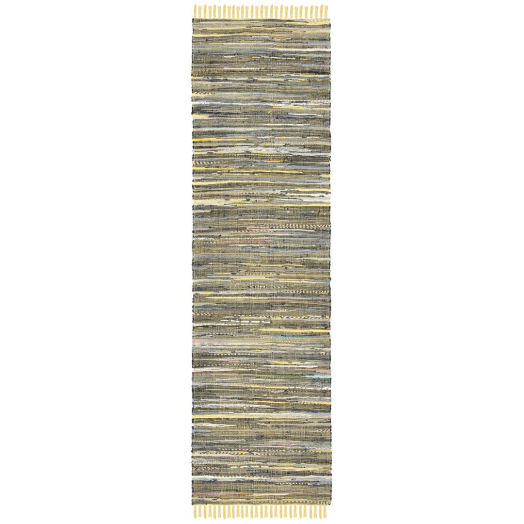 SAFAVIEH Rag Rug RAR127H Handwoven Yellow / Multi Rug Image 3