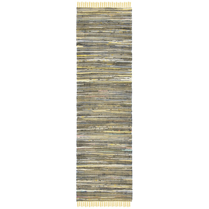 SAFAVIEH Rag Rug RAR127H Handwoven Yellow / Multi Rug Image 3