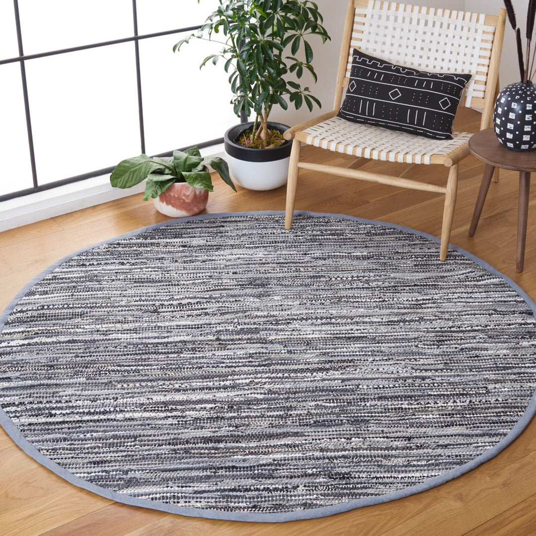 SAFAVIEH Rag Rug Collection RAR128A Handwoven Grey Rug Image 2