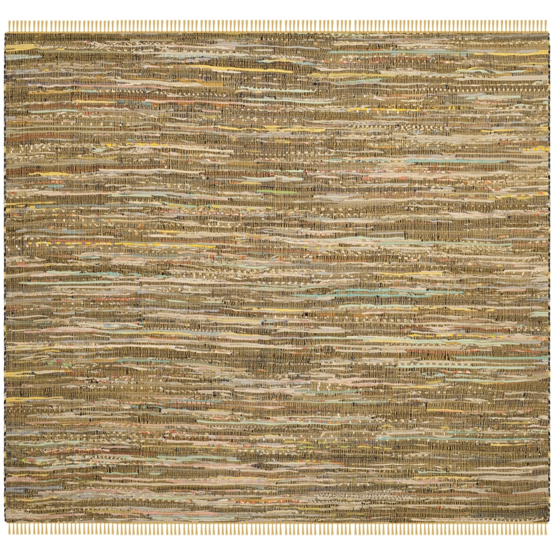 SAFAVIEH Rag Rug RAR127H Handwoven Yellow / Multi Rug Image 7