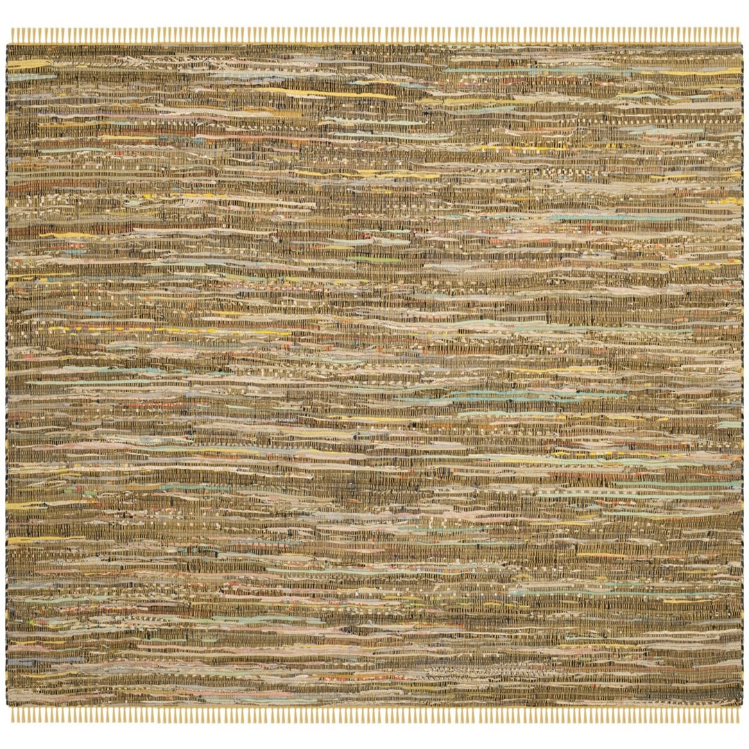 SAFAVIEH Rag Rug RAR127H Handwoven Yellow / Multi Rug Image 1