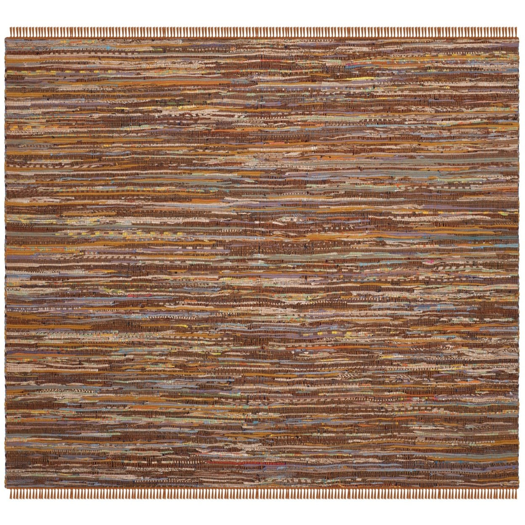 SAFAVIEH Rag Rug RAR127N Handwoven Gold / Multi Rug Image 1