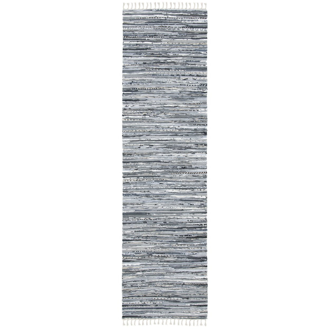 SAFAVIEH Rag Rug Collection RAR128A Handwoven Grey Rug Image 1