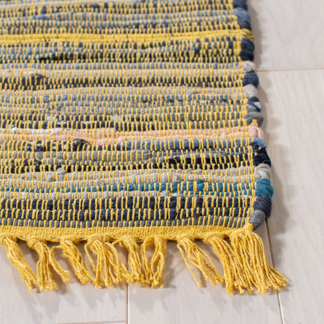 SAFAVIEH Rag Rug RAR127H Handwoven Yellow / Multi Rug Image 10