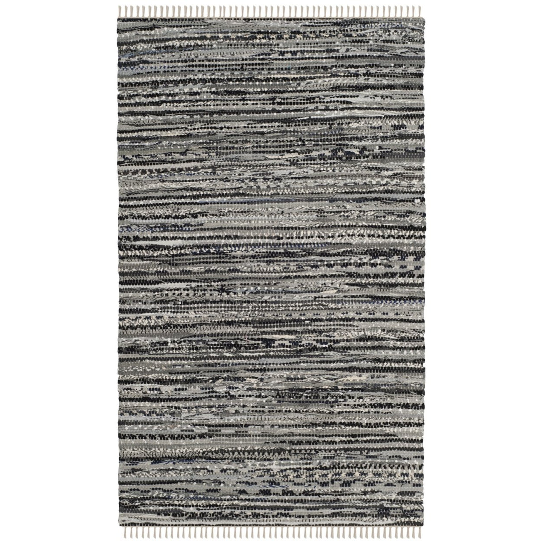 SAFAVIEH Rag Rug Collection RAR128A Handwoven Grey Rug Image 1