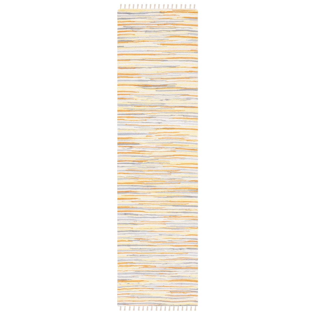 SAFAVIEH Rag Rug RAR129N Handwoven Gold / Multi Rug Image 1