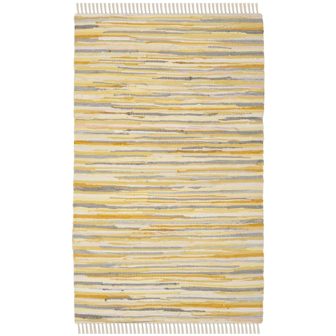 SAFAVIEH Rag Rug RAR129N Handwoven Gold / Multi Rug Image 1