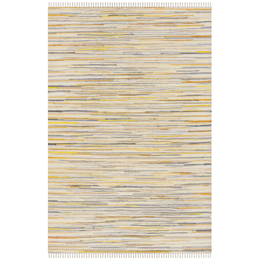 SAFAVIEH Rag Rug RAR129N Handwoven Gold / Multi Rug Image 1