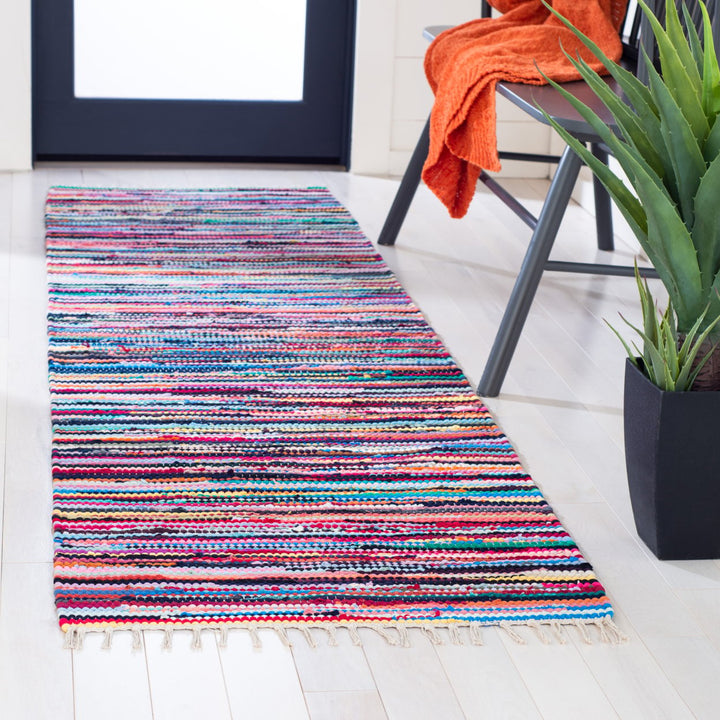 SAFAVIEH Rag Rug Collection RAR128G Handwoven Multi Rug Image 9