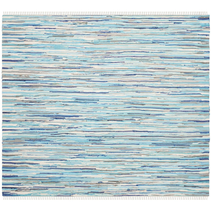 SAFAVIEH Rag Rug RAR129C Handwoven Turquoise / Multi Rug Image 1