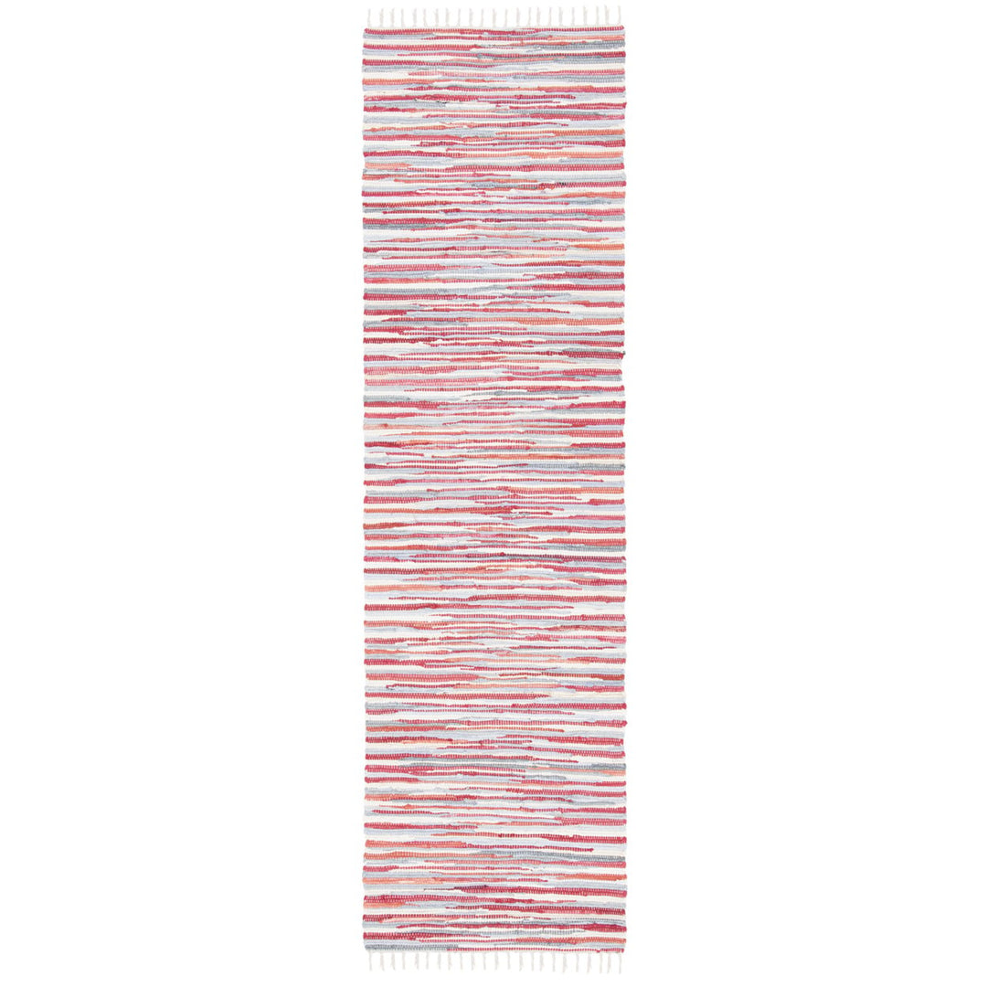 SAFAVIEH Rag Rug RAR129R Handwoven Red / Multi Rug Image 1