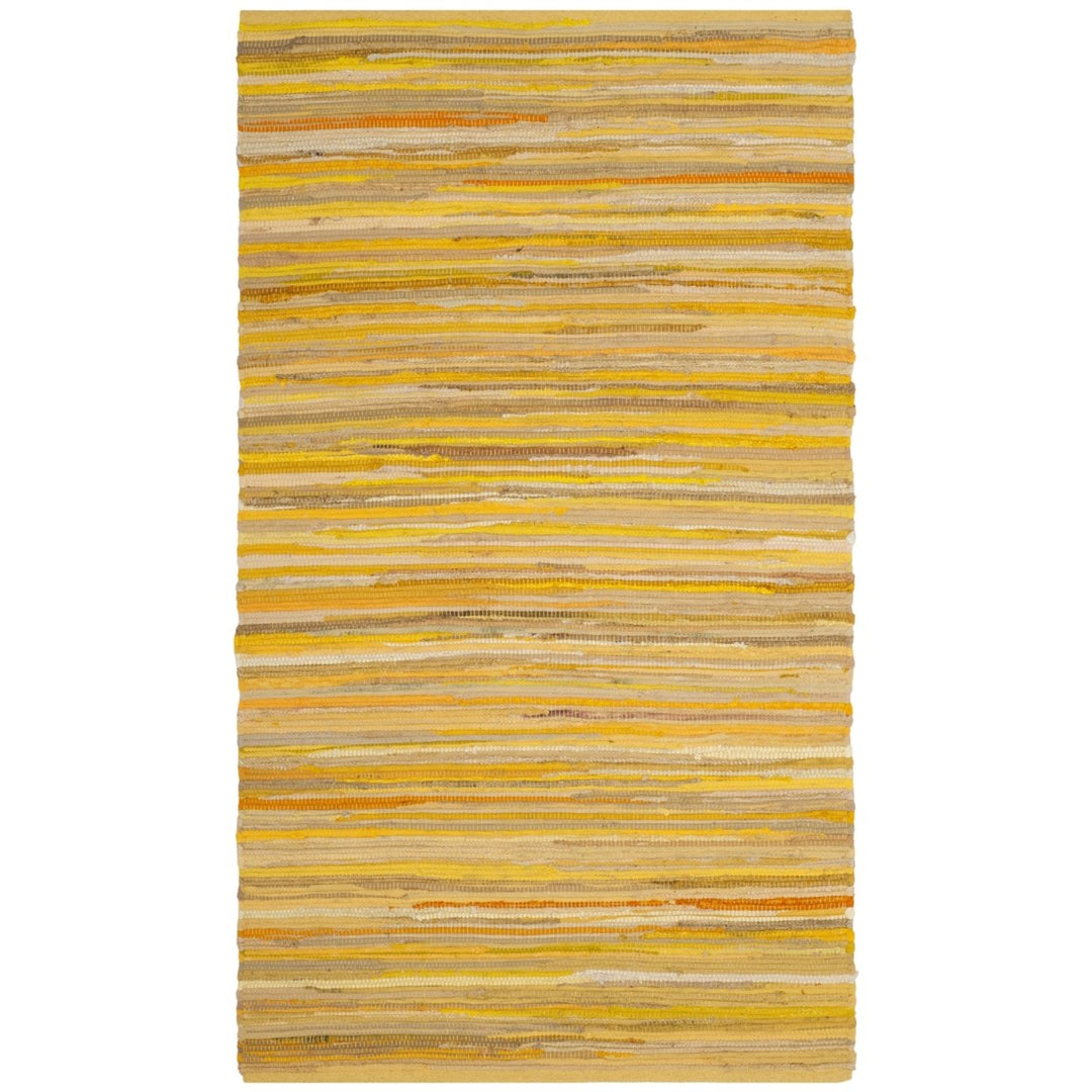 SAFAVIEH Rag Rug RAR130H Handwoven Yellow / Multi Rug Image 4