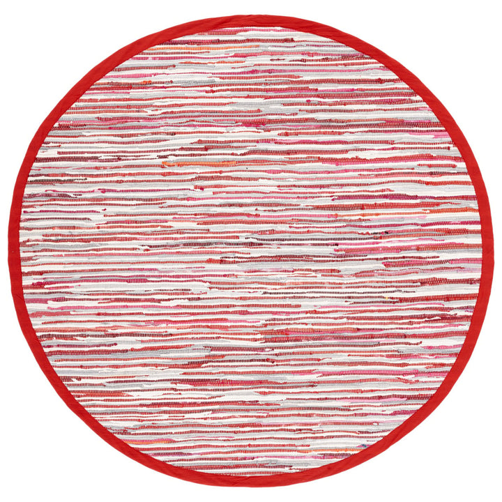 SAFAVIEH Rag Rug RAR129R Handwoven Red / Multi Rug Image 1