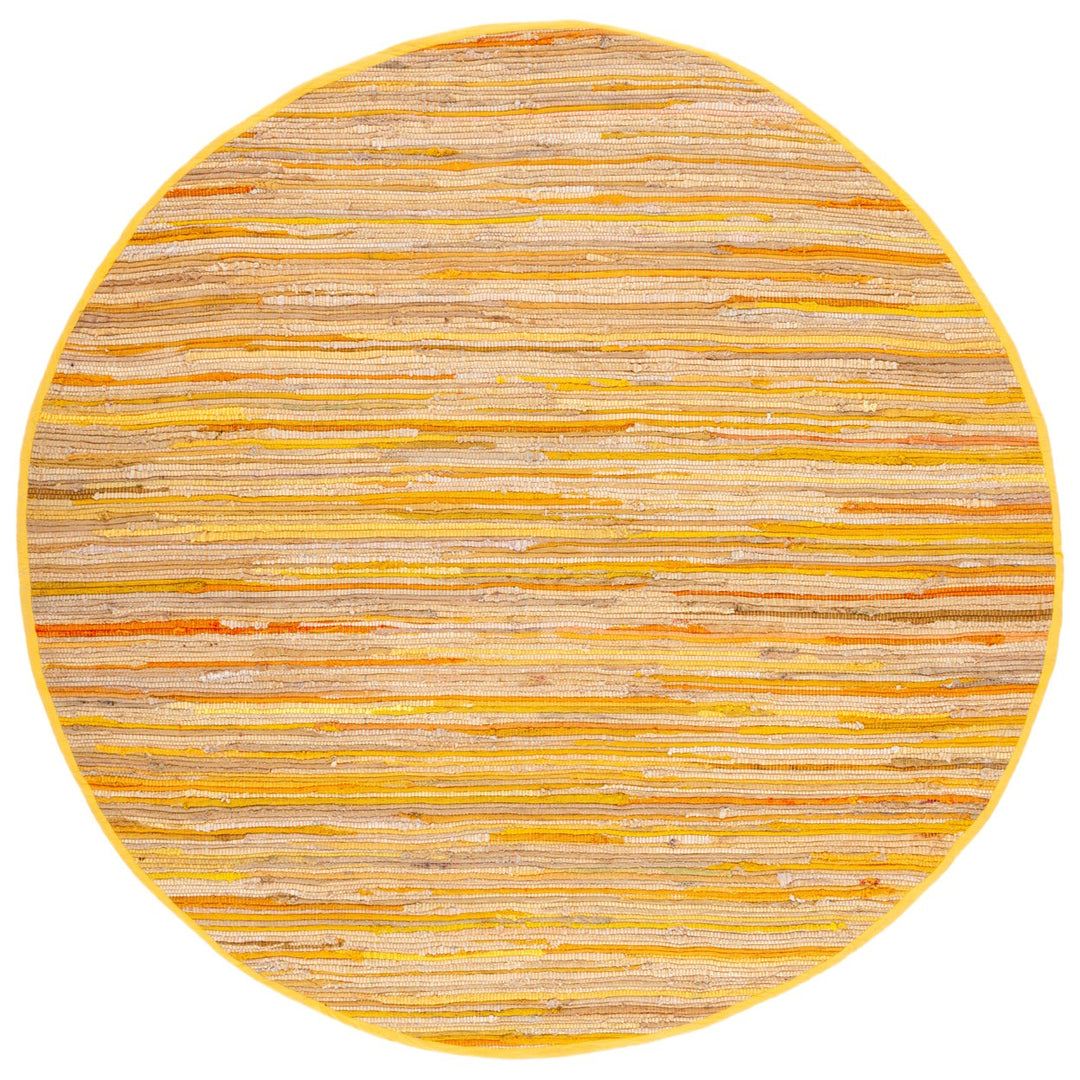 SAFAVIEH Rag Rug RAR130H Handwoven Yellow / Multi Rug Image 6