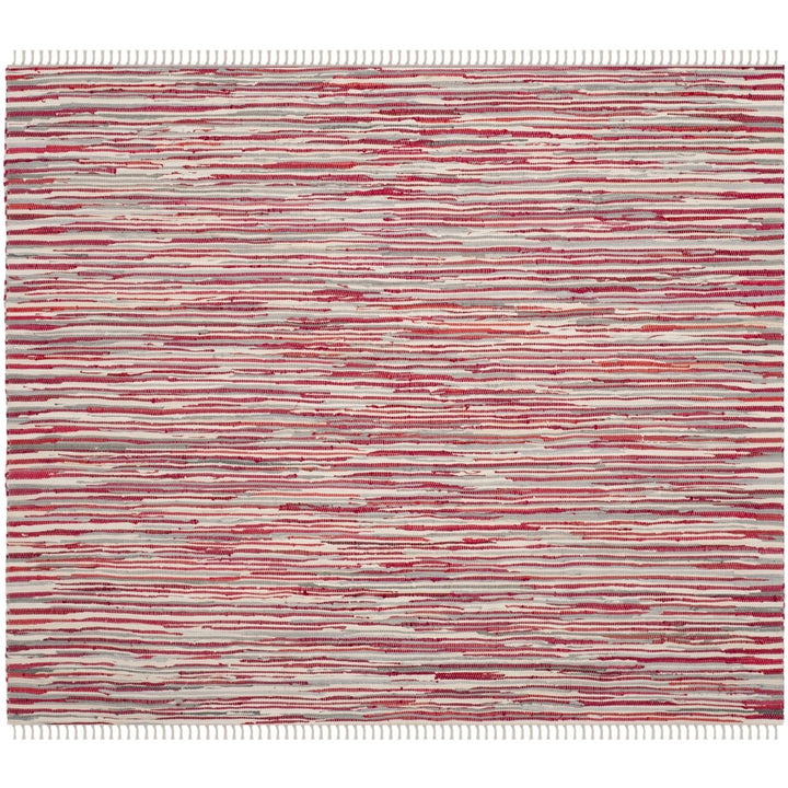 SAFAVIEH Rag Rug RAR129R Handwoven Red / Multi Rug Image 1