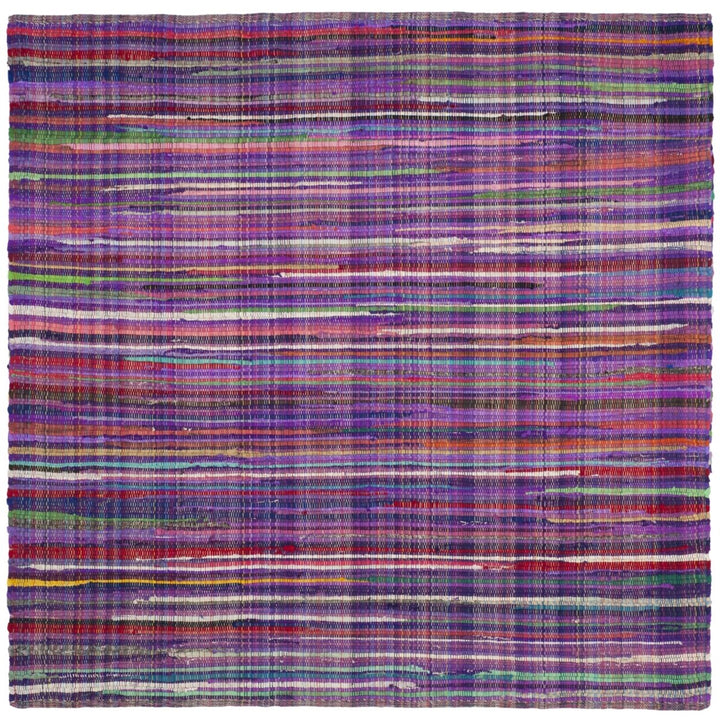 SAFAVIEH Rag Rug RAR240C Handwoven Purple / Multi Rug Image 1