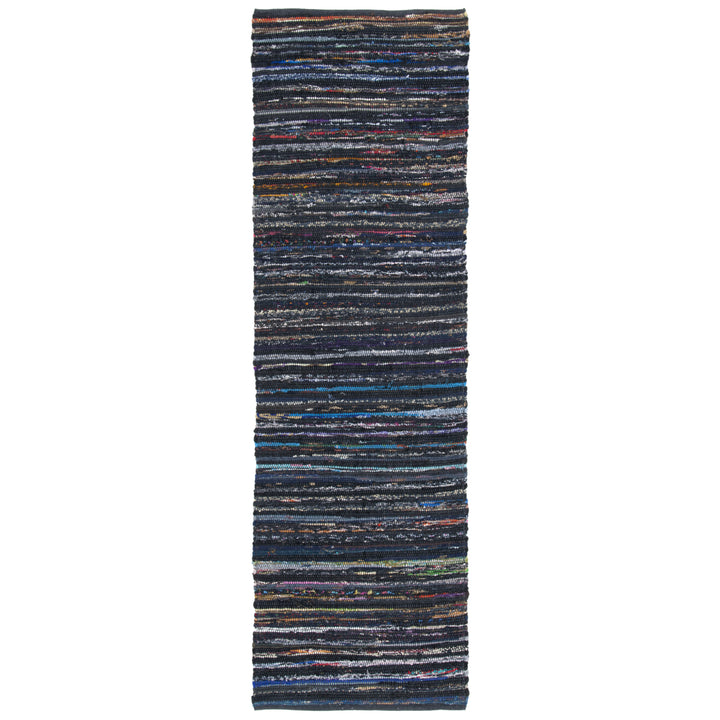 SAFAVIEH Rag Rug RAR250G Handwoven Black / Red Rug Image 3