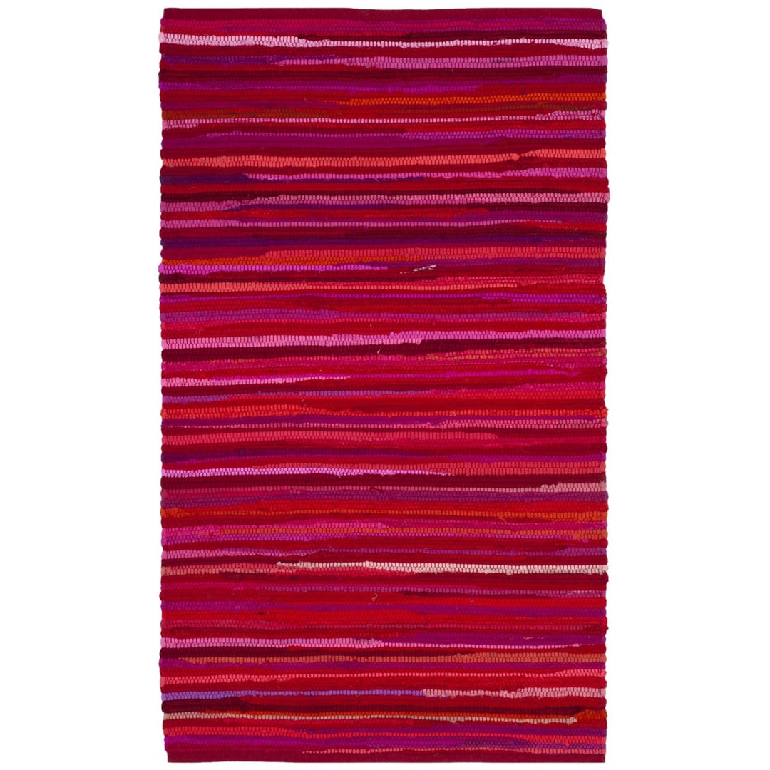 SAFAVIEH Rag Rug RAR130R Handwoven Red / Multi Rug Image 1