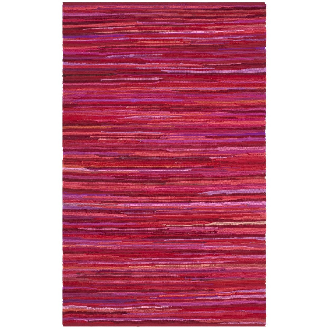 SAFAVIEH Rag Rug RAR130R Handwoven Red / Multi Rug Image 1