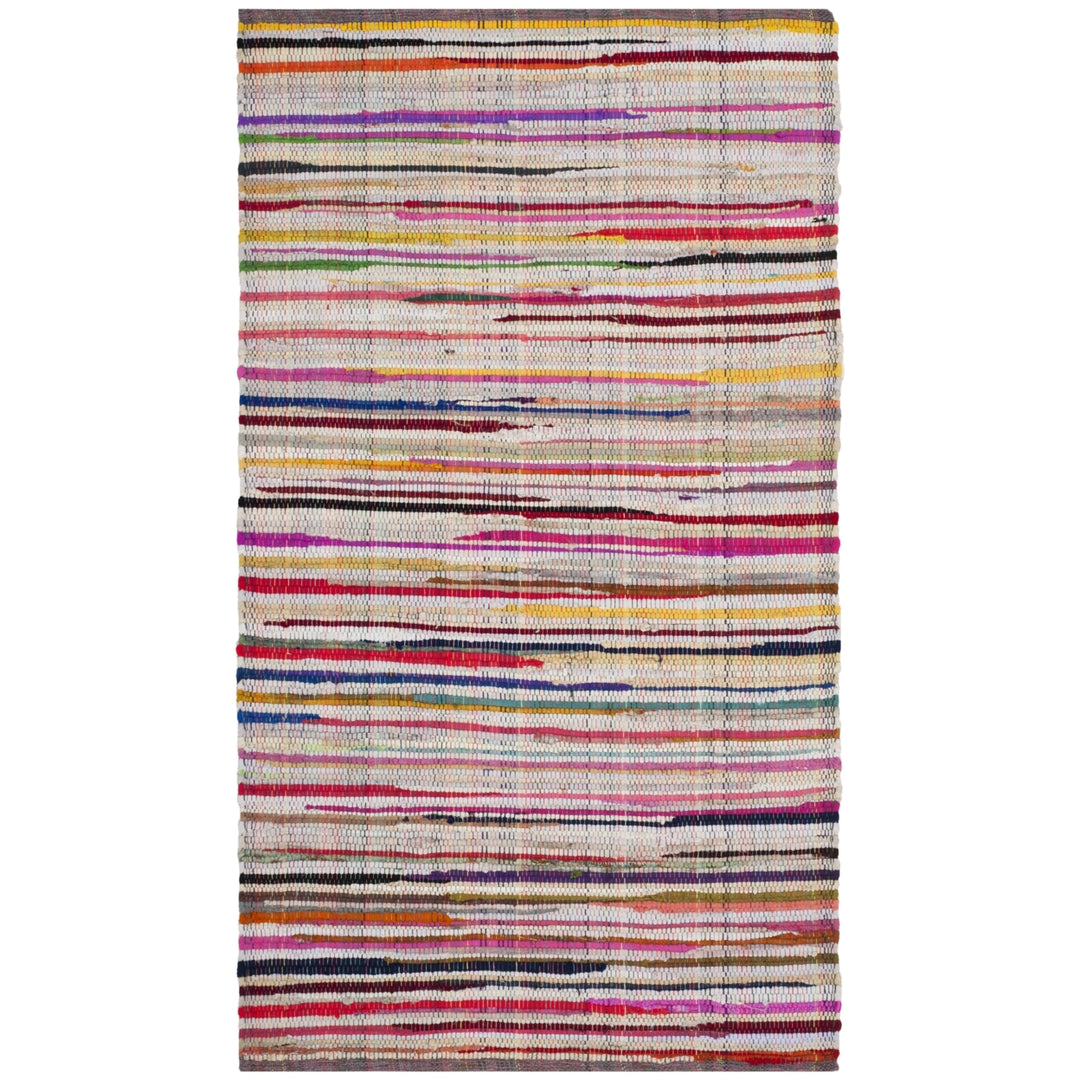 SAFAVIEH Rag Rug RAR240A Handwoven Ivory / Multi Rug Image 8