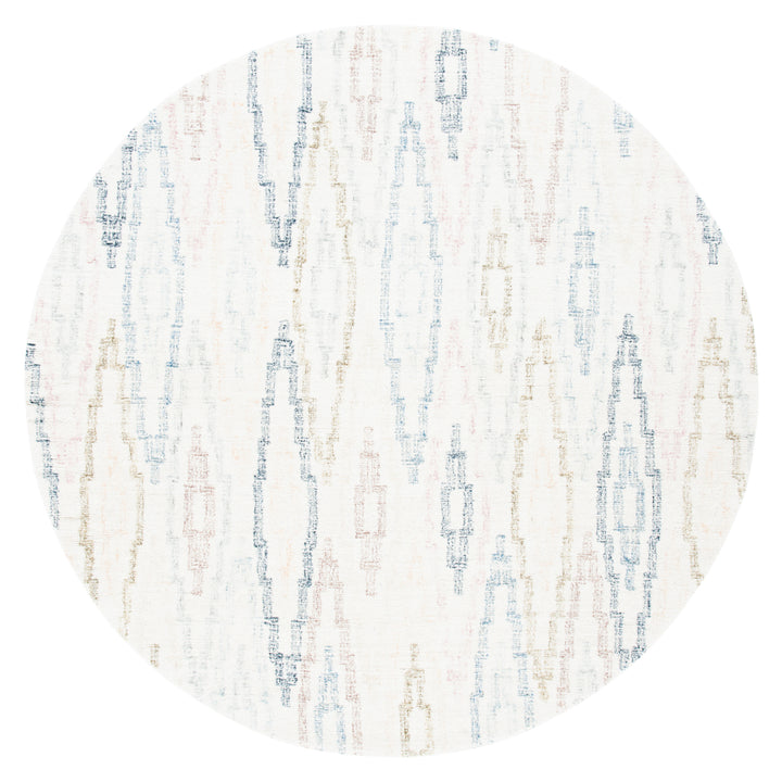 SAFAVIEH Rodeo Drive Collection RD101M Ivory / Blue Rug Image 4