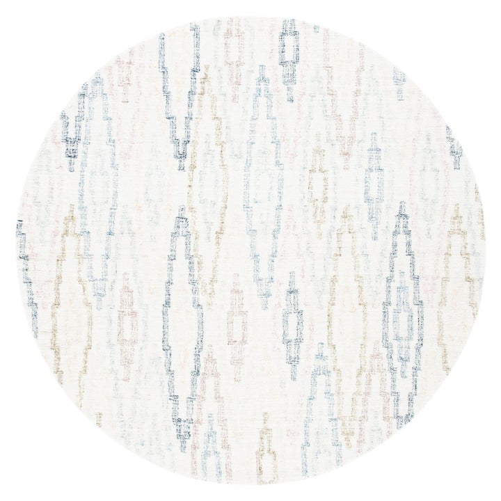 SAFAVIEH Rodeo Drive Collection RD101M Ivory / Blue Rug Image 1