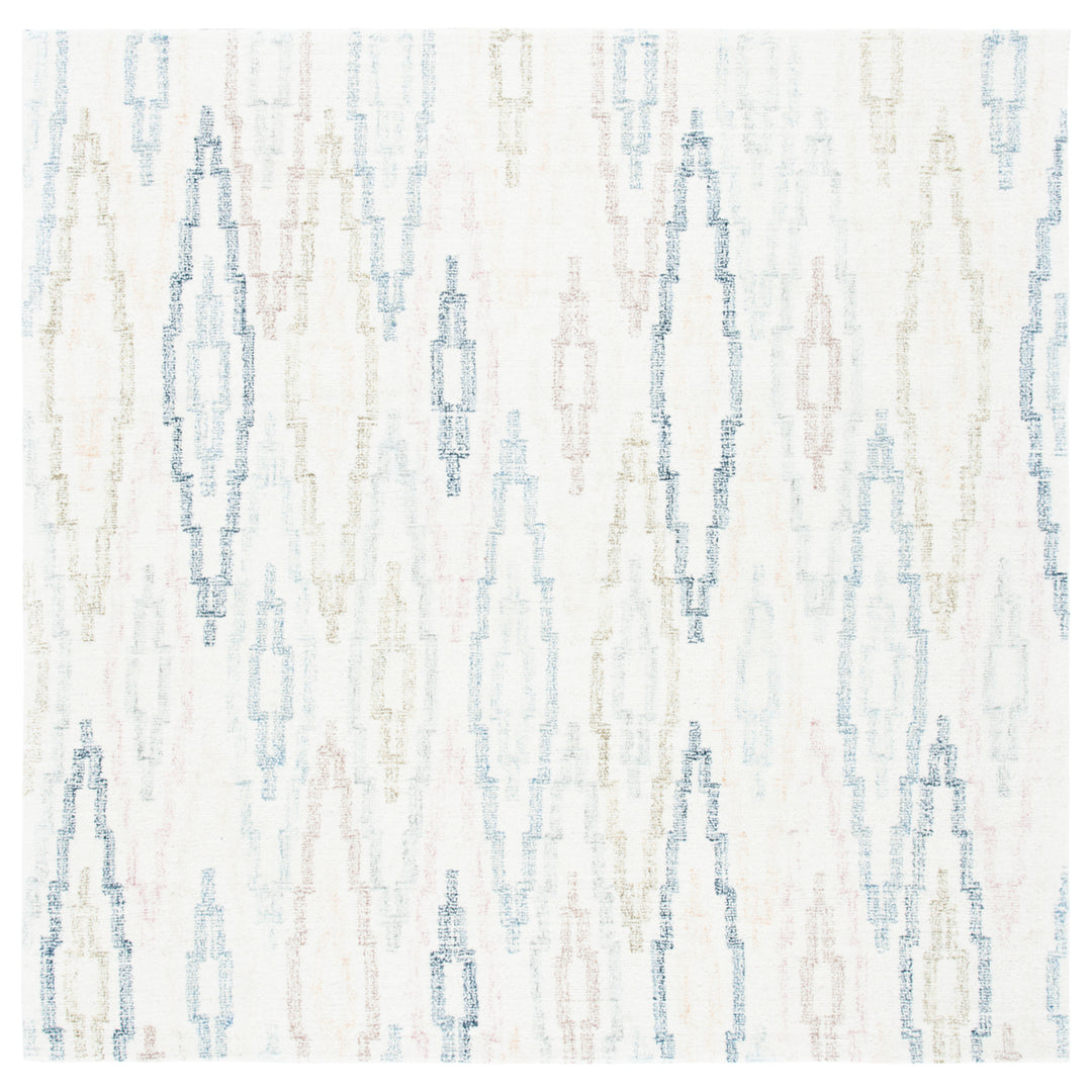 SAFAVIEH Rodeo Drive Collection RD101M Ivory / Blue Rug Image 6