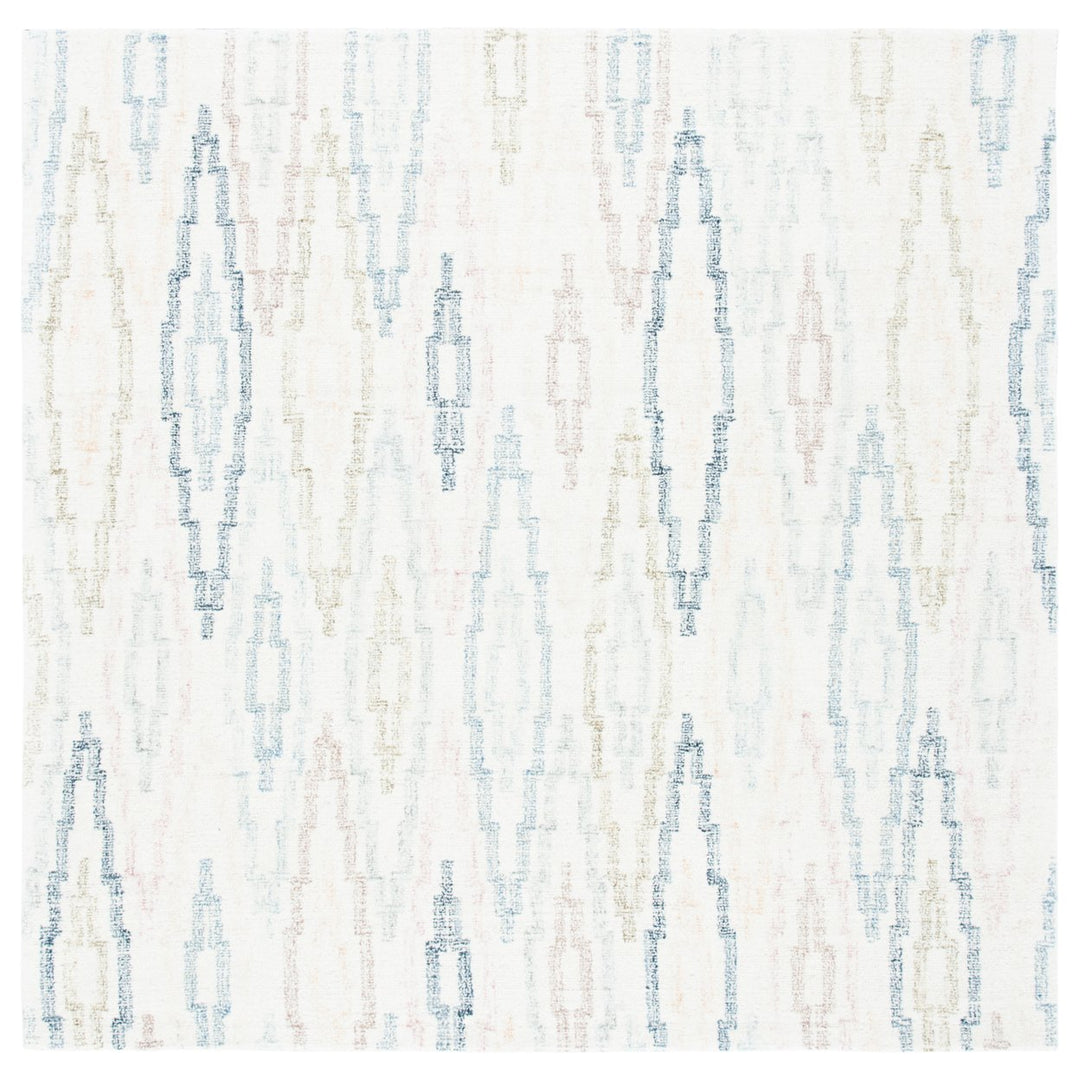 SAFAVIEH Rodeo Drive Collection RD101M Ivory / Blue Rug Image 1