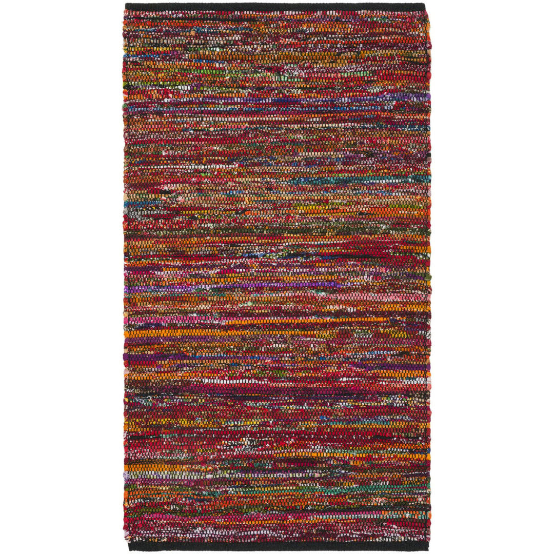 SAFAVIEH Rag Rug RAR250H Handwoven Fuchsia / Black Rug Image 9