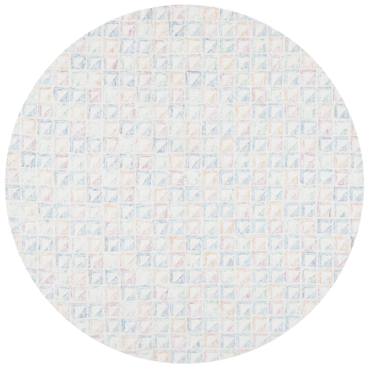 SAFAVIEH Rodeo Drive Collection RD102M Ivory / Blue Rug Image 4