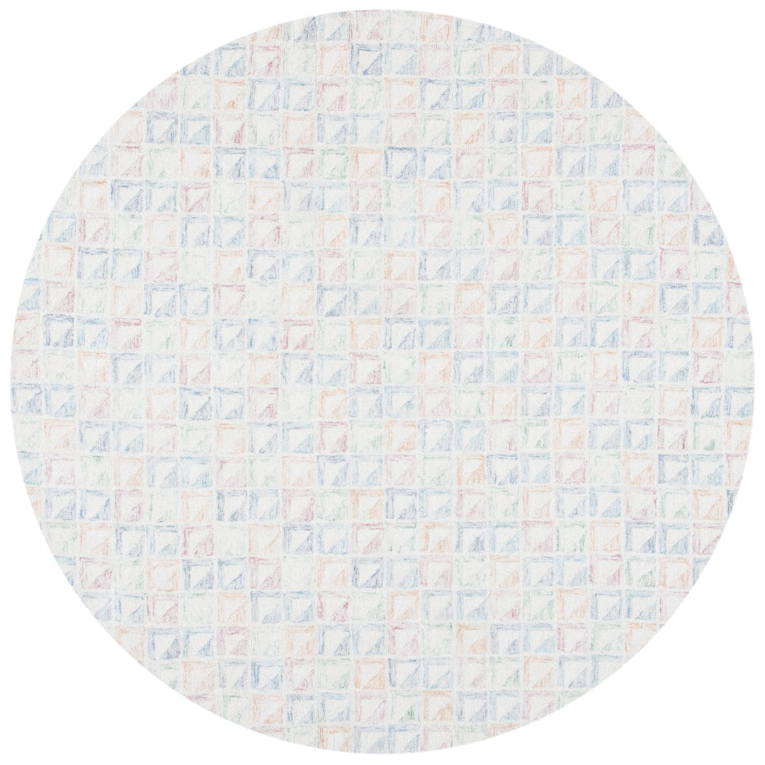 SAFAVIEH Rodeo Drive Collection RD102M Ivory / Blue Rug Image 1