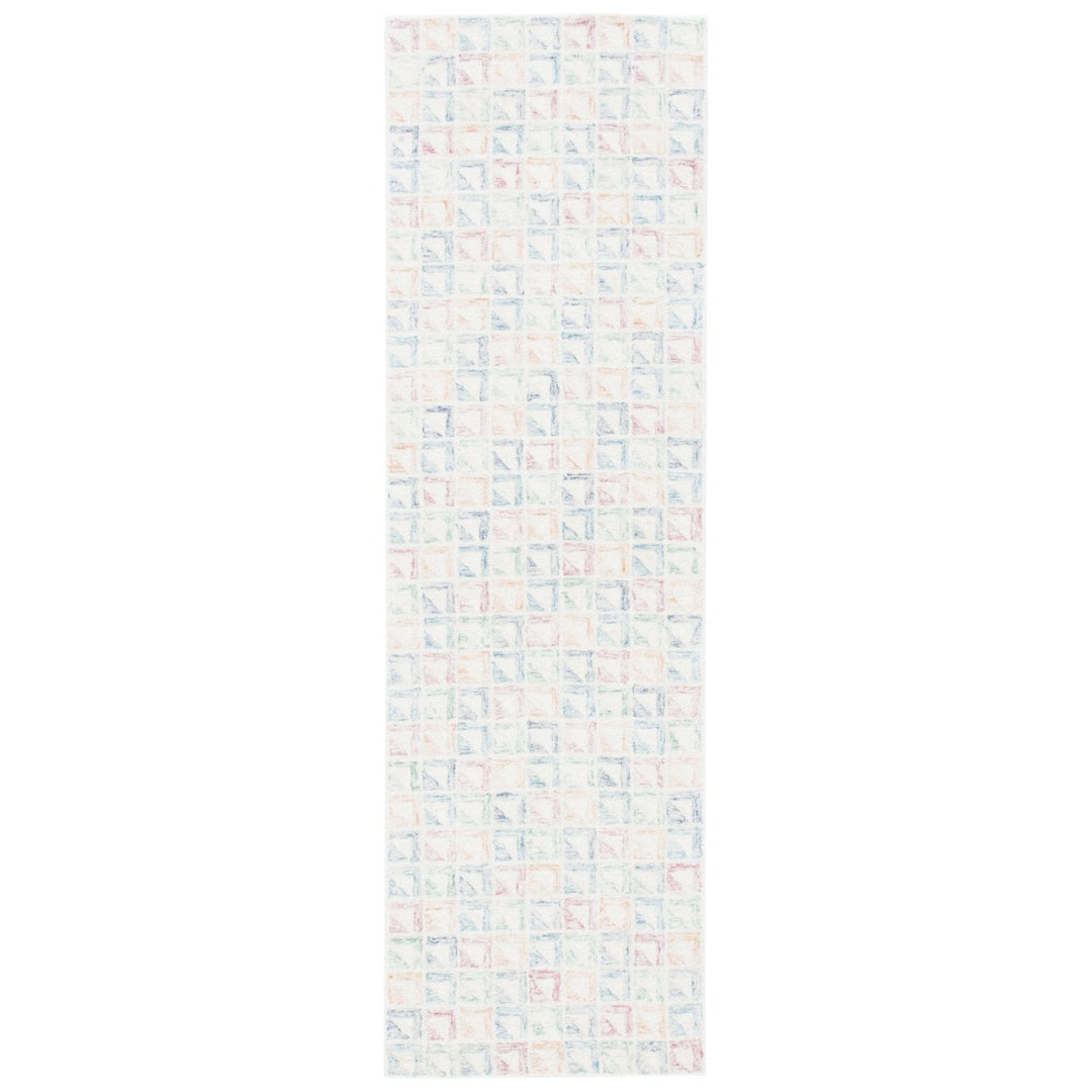 SAFAVIEH Rodeo Drive Collection RD102M Ivory / Blue Rug Image 1