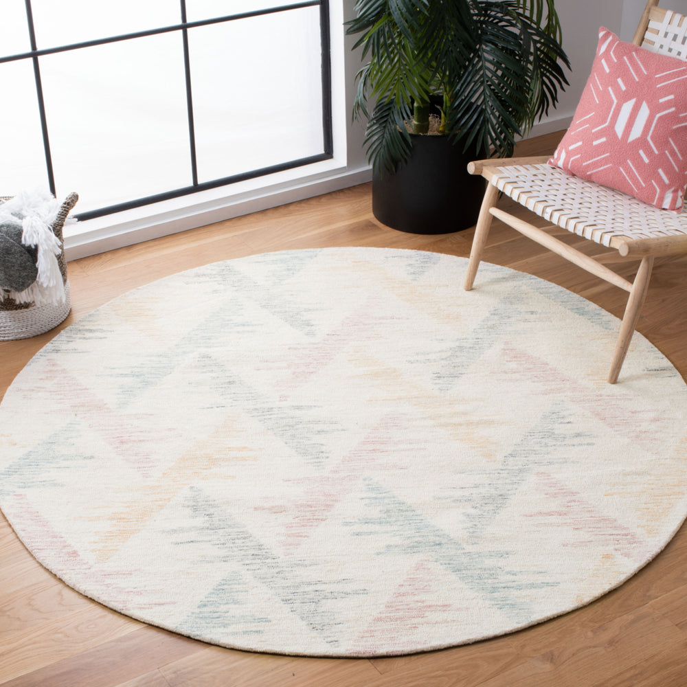 SAFAVIEH Rodeo Drive Collection RD103M Ivory / Blue Rug Image 2