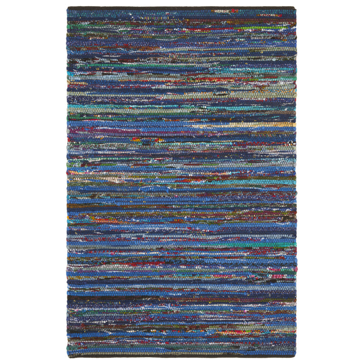 SAFAVIEH Rag Rug RAR250K Handwoven Turquoise / Black Rug Image 8