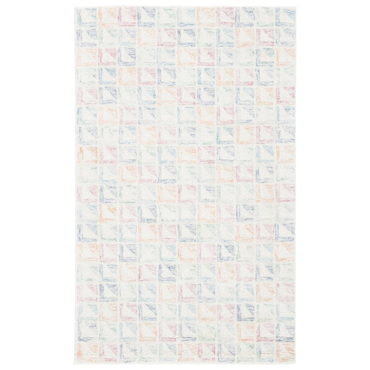 SAFAVIEH Rodeo Drive Collection RD102M Ivory / Blue Rug Image 1