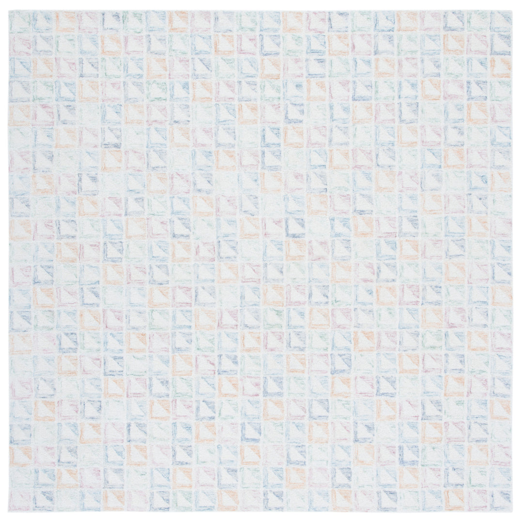 SAFAVIEH Rodeo Drive Collection RD102M Ivory / Blue Rug Image 10