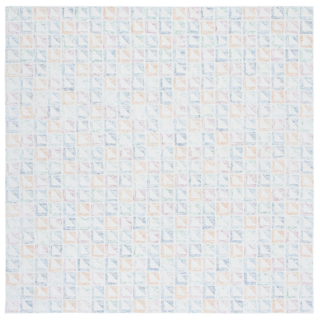 SAFAVIEH Rodeo Drive Collection RD102M Ivory / Blue Rug Image 1