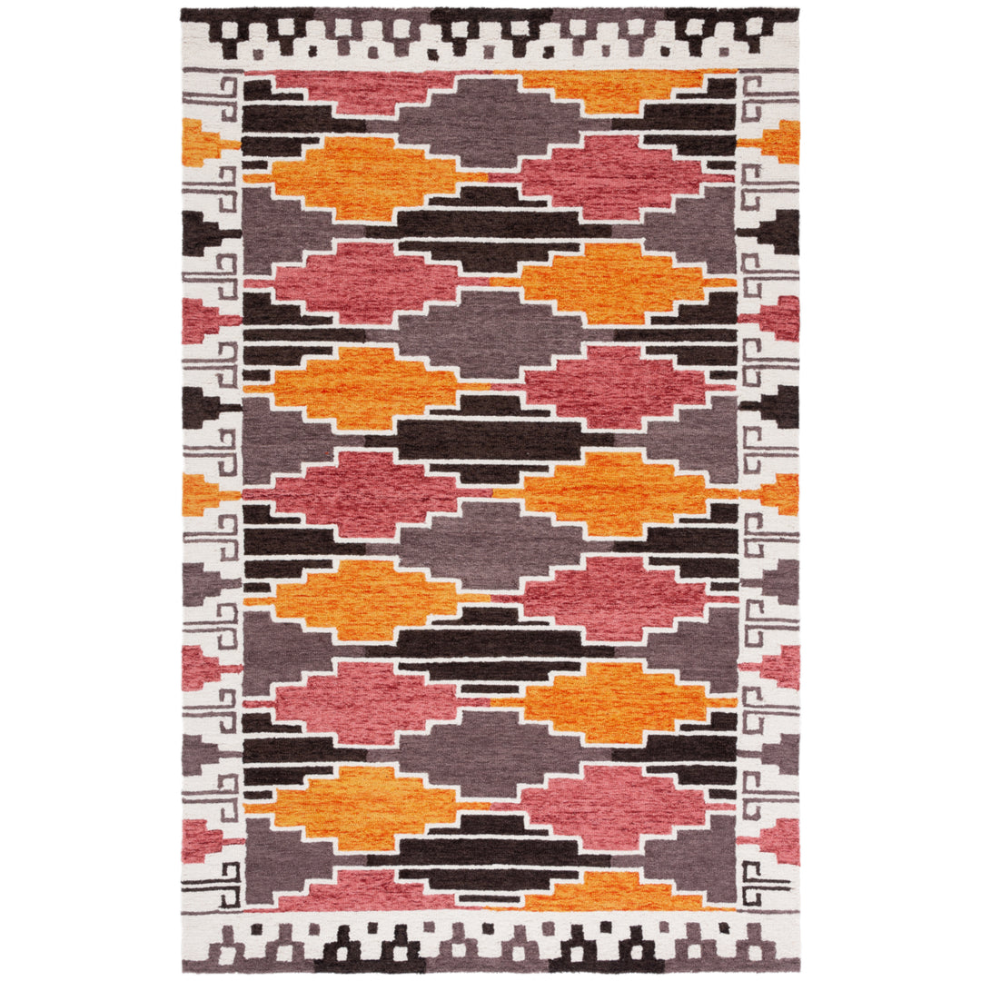 SAFAVIEH Rodeo Drive RD913Z Handmade Black / Rust Rug Image 1