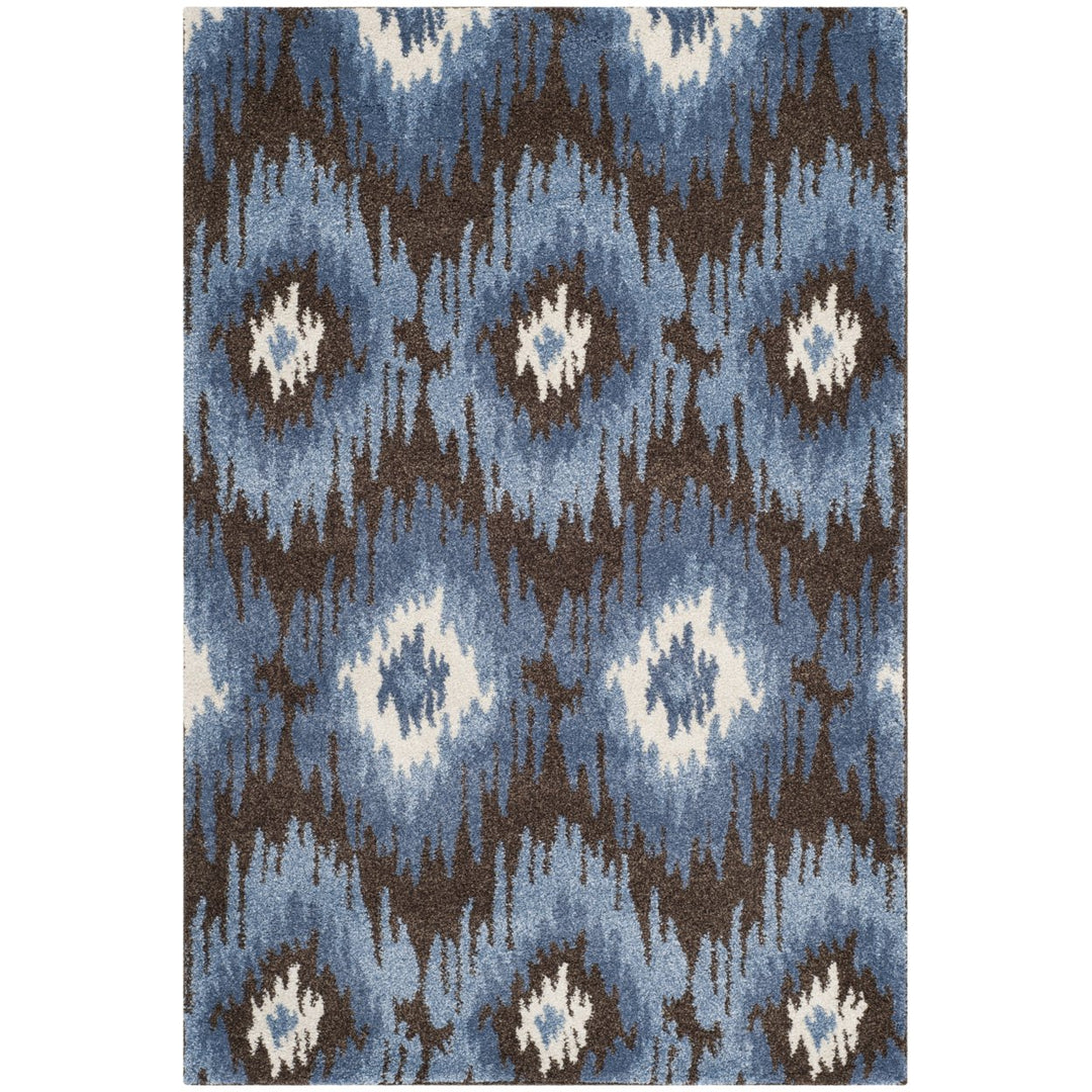 SAFAVIEH Retro RET2143-2865 Dark Brown / Blue Rug Image 1