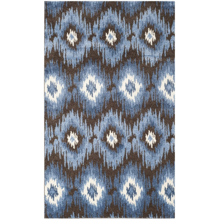 SAFAVIEH Retro RET2143-2865 Dark Brown / Blue Rug Image 1