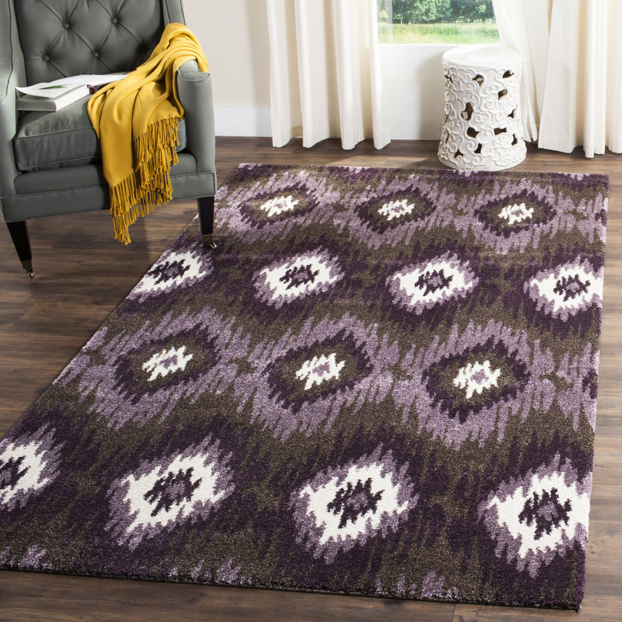 SAFAVIEH Retro RET2143-2873 Dark Brown / Eggplant Rug Image 1