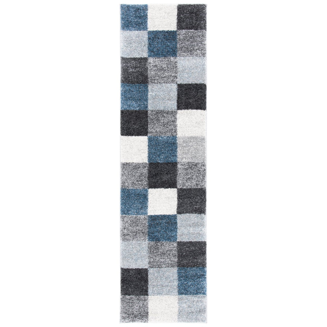 SAFAVIEH Retro Collection RET558F Grey / Blue Rug Image 1