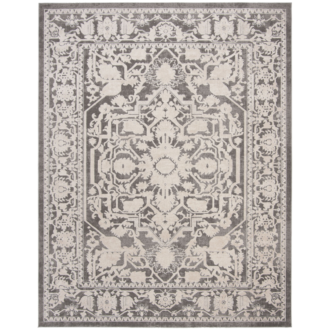 SAFAVIEH Reflection RFT665B Dark Grey / Cream Rug Image 1